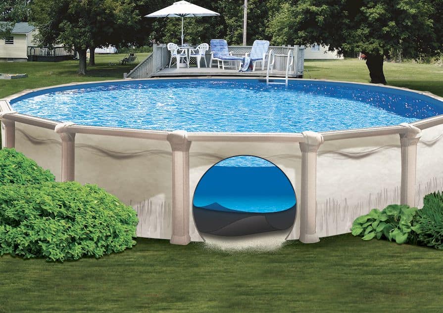 Geotextilie pod bazénem